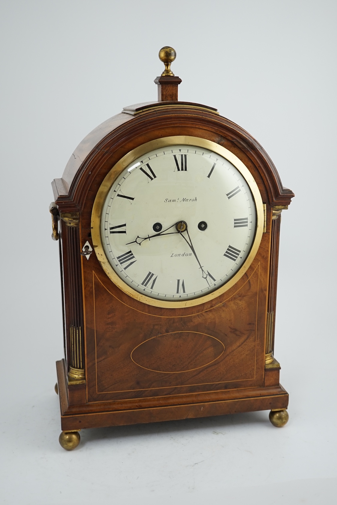 Samuel Marsh of London. A George III mahogany eight day bracket clock